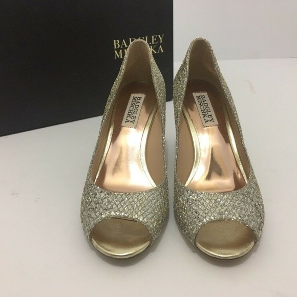 badgley mischka stephanie glitter slingback pump